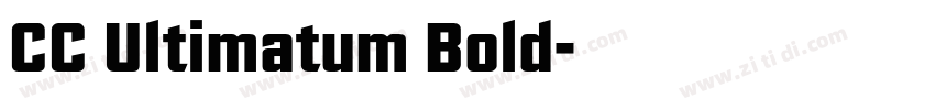 CC Ultimatum Bold字体转换